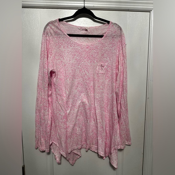 fresh produce Tops - Fresh Produce Pink Swirl Tunic XL MADE IN USA